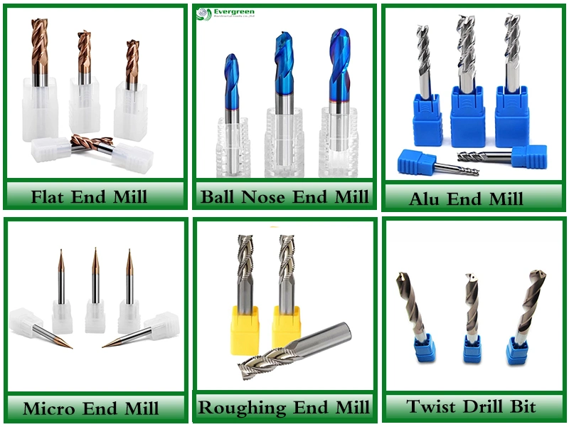 Hot Sale HRC45/HRC55/HRC60 Solid Carbide Flat/Ball Nose End Mill Carbide Milling Cutter